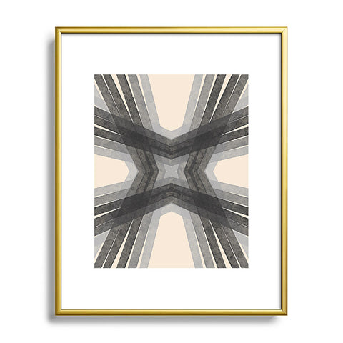 Sewzinski Modern Lines Grays Metal Framed Art Print