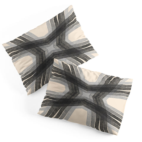 Sewzinski Modern Lines Grays Pillow Shams
