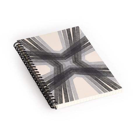 Sewzinski Modern Lines Grays Spiral Notebook