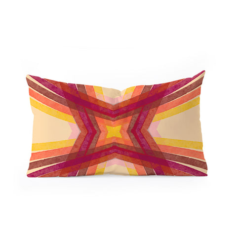 Sewzinski Modern Lines Warm Tones Oblong Throw Pillow