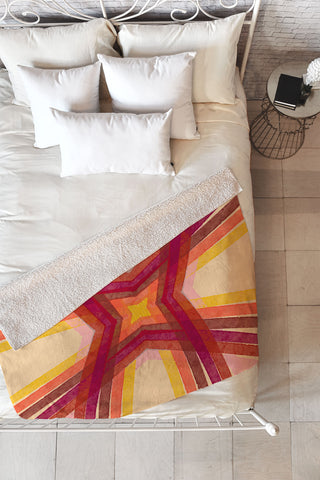 Sewzinski Modern Lines Warm Tones Fleece Throw Blanket
