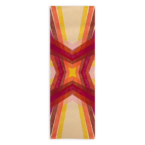 Sewzinski Modern Lines Warm Tones Yoga Towel