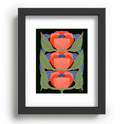 Sewzinski Modern Poppies Recessed Framing Rectangle