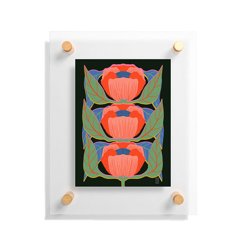 Sewzinski Modern Poppies Floating Acrylic Print