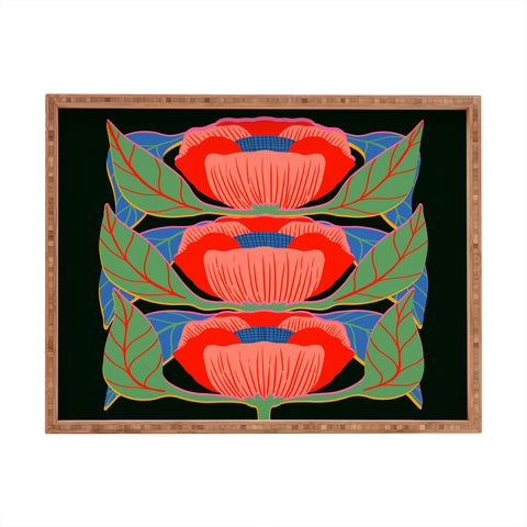 Sewzinski Modern Poppies Rectangular Tray