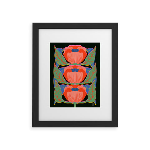Sewzinski Modern Poppies Framed Art Print