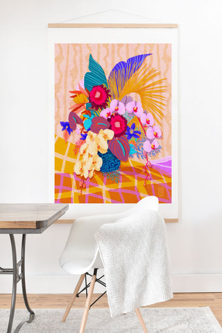 Sewzinski Modern Tropical Bouquet Art Print And Hanger