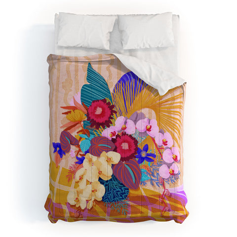 Sewzinski Modern Tropical Bouquet Comforter