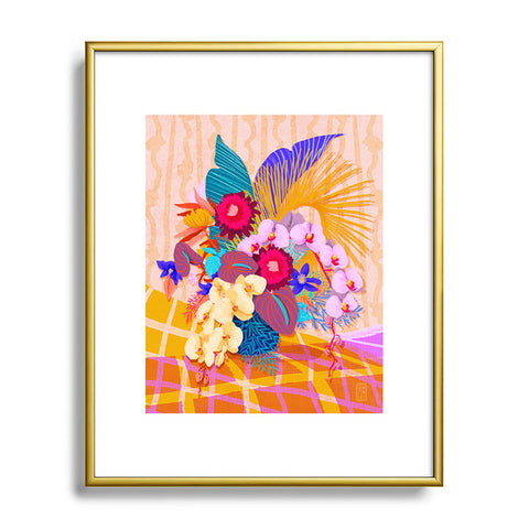 Sewzinski Modern Tropical Bouquet Metal Framed Art Print