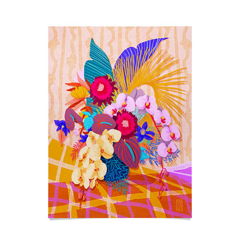 Sewzinski Modern Tropical Bouquet Poster