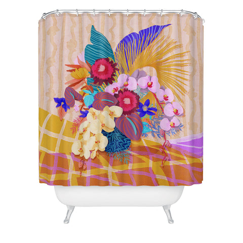 Sewzinski Modern Tropical Bouquet Shower Curtain