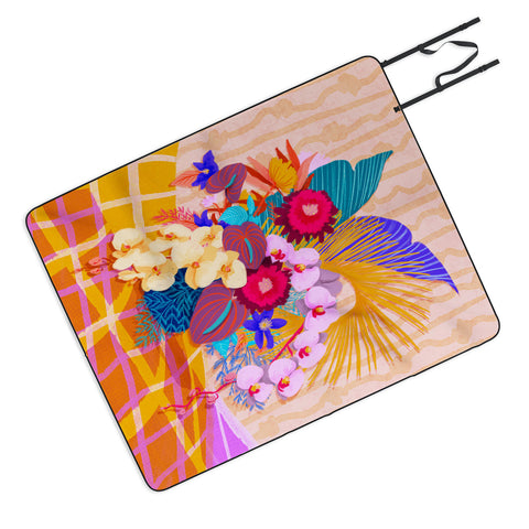 Sewzinski Modern Tropical Bouquet Picnic Blanket