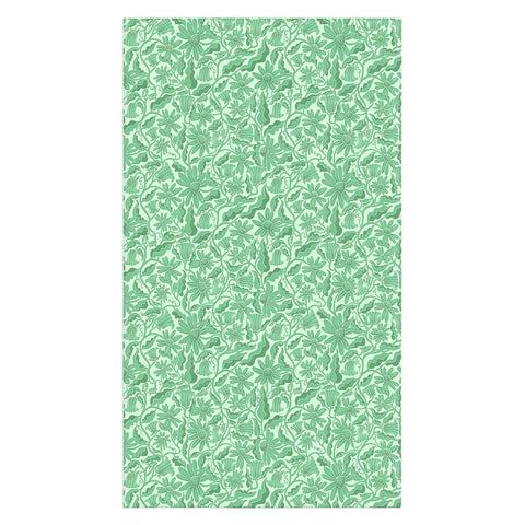 Sewzinski Monochrome Florals Green Tablecloth