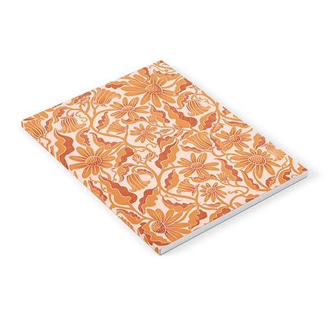 Sewzinski Monochrome Florals Orange Notebook