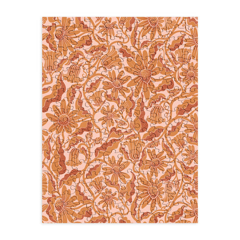 Sewzinski Monochrome Florals Orange Puzzle