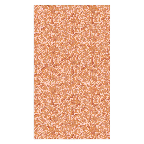 Sewzinski Monochrome Florals Orange Tablecloth