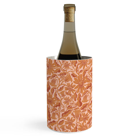 Sewzinski Monochrome Florals Orange Wine Chiller