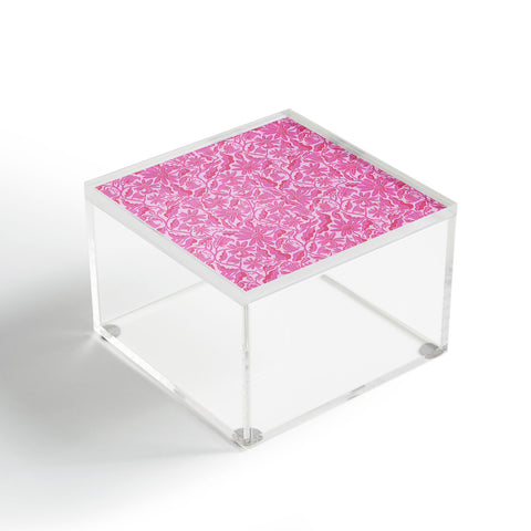 Sewzinski Monochrome Florals Pink Acrylic Box
