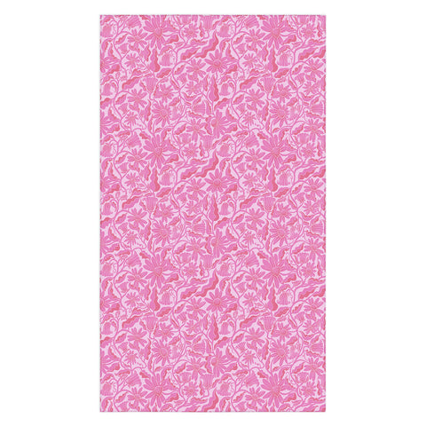 Sewzinski Monochrome Florals Pink Tablecloth