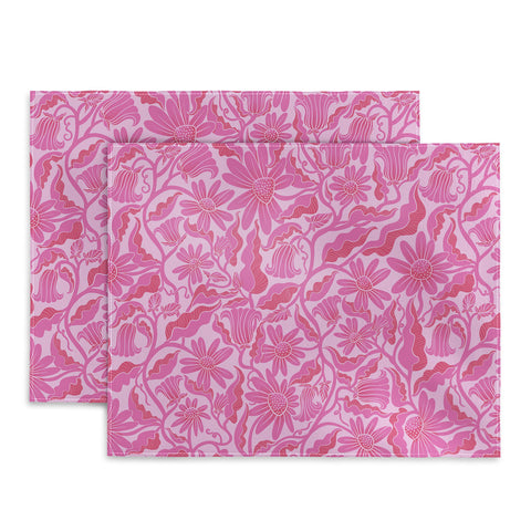 Sewzinski Monochrome Florals Pink Placemat