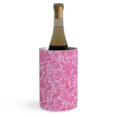 Sewzinski Monochrome Florals Pink Wine Chiller