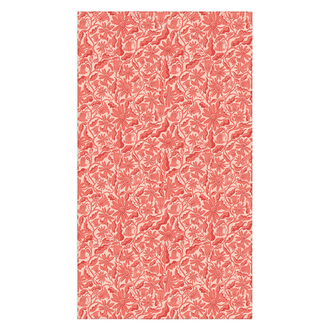 Sewzinski Monochrome Florals Red Tablecloth