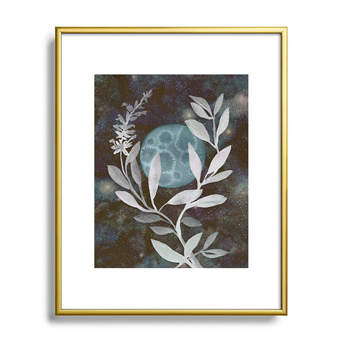 Sewzinski Moon and Sage Metal Framed Art Print