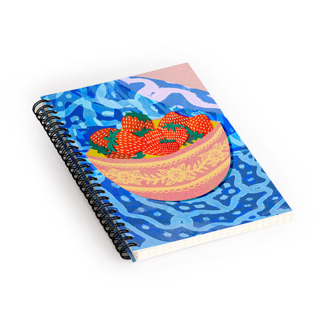 Sewzinski New Strawberries Spiral Notebook