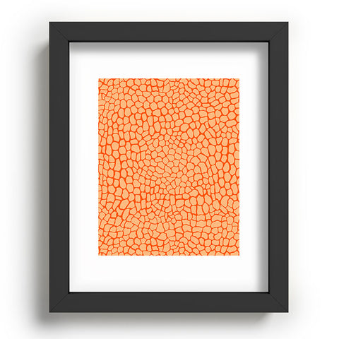 Sewzinski Orange Lizard Print Recessed Framing Rectangle