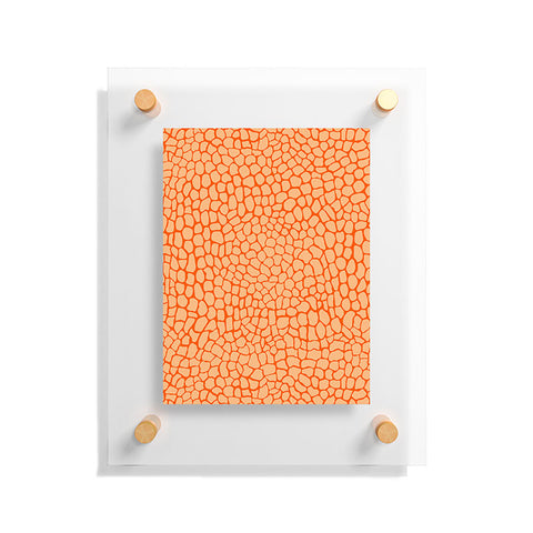 Sewzinski Orange Lizard Print Floating Acrylic Print