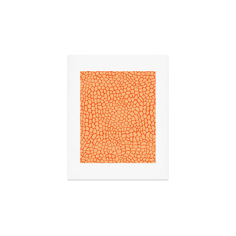 Sewzinski Orange Lizard Print Art Print
