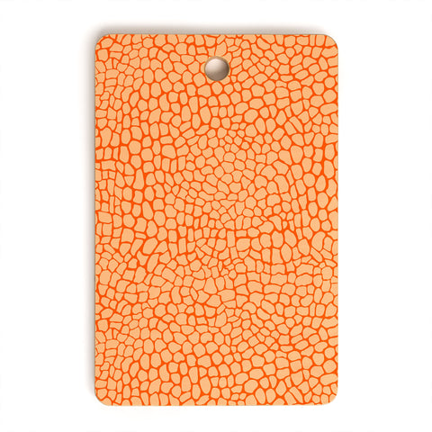 Sewzinski Orange Lizard Print Cutting Board Rectangle