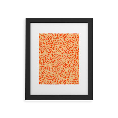 Sewzinski Orange Lizard Print Framed Art Print