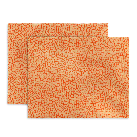 Sewzinski Orange Lizard Print Placemat