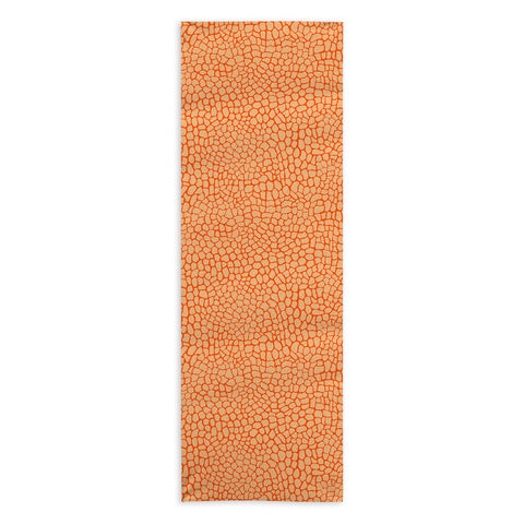 Sewzinski Orange Lizard Print Yoga Towel