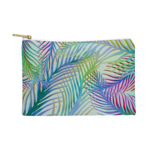 Sewzinski Palm Leaves Blue and Green Pouch