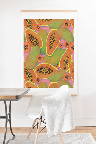 Sewzinski Papayas Art Print And Hanger