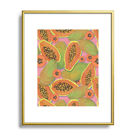 Sewzinski Papayas Metal Framed Art Print