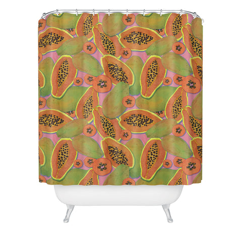 Sewzinski Papayas Shower Curtain