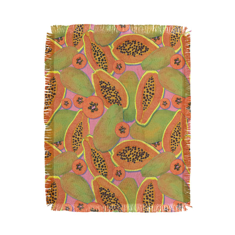 Sewzinski Papayas Throw Blanket