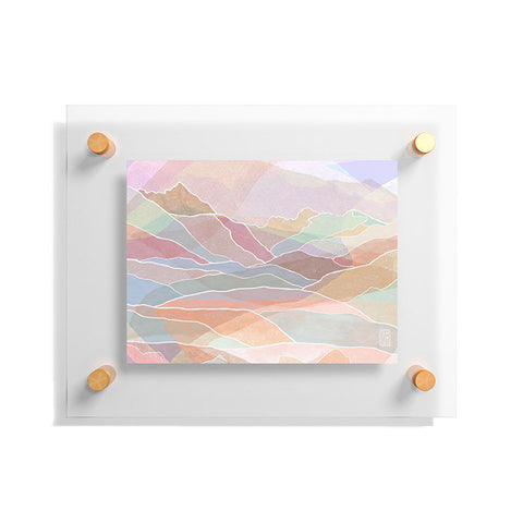 Sewzinski Pastel Mountains Floating Acrylic Print