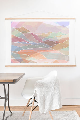 Sewzinski Pastel Mountains Art Print And Hanger