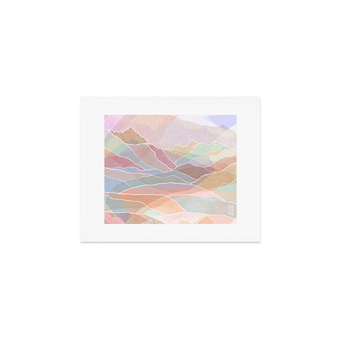 Sewzinski Pastel Mountains Art Print