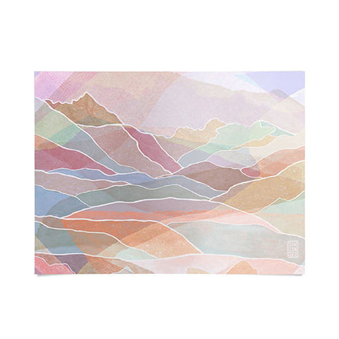 Sewzinski Pastel Mountains Poster