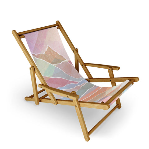 Sewzinski Pastel Mountains Sling Chair