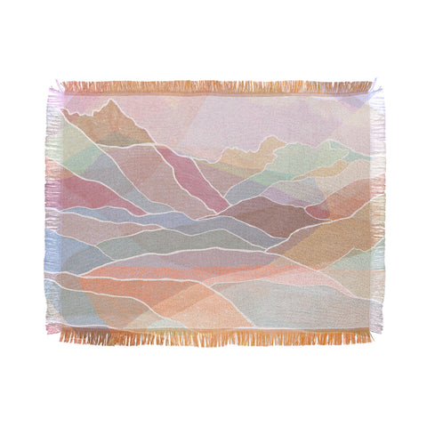 Sewzinski Pastel Mountains Throw Blanket