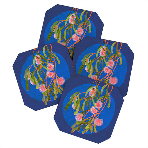 Sewzinski Pin Cushion Hakea Flowers Coaster Set