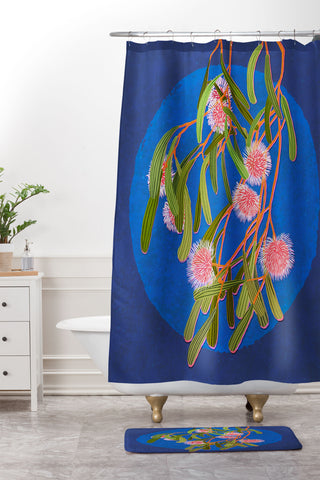 Sewzinski Pin Cushion Hakea Flowers Shower Curtain And Mat