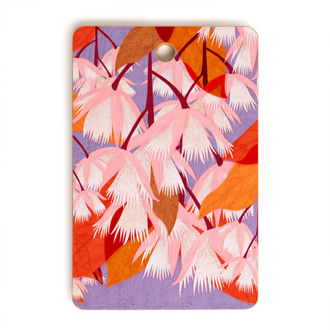 Sewzinski Pink Flowering Tree Cutting Board Rectangle