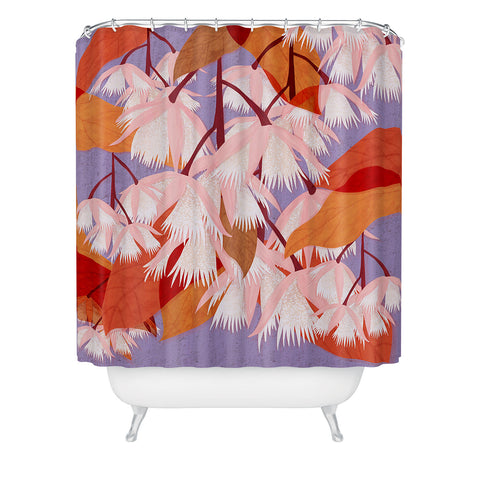 Sewzinski Pink Flowering Tree Shower Curtain